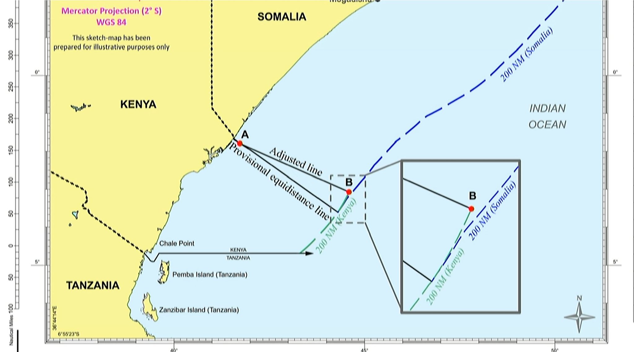 Kenya Tanzania Maritime Border Map Un Court Sides With Somalia In Maritime Border Row With Kenya - The East  African