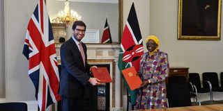 Ranil Jayawardena and Betty Maina.