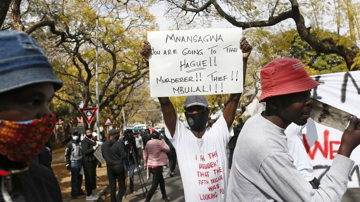 Zimbabwe protest.