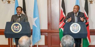 Mohamed Farmaajo and Uhuru Kenyatta.