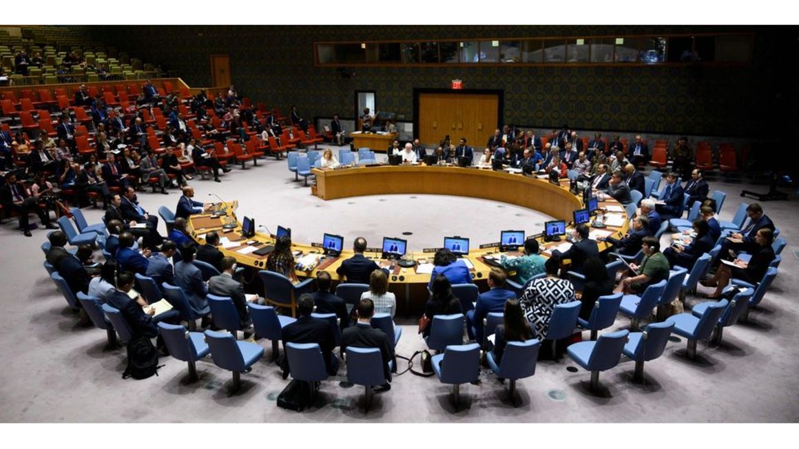 United Nations Security Council meeting.