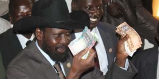 South Sudan banknotes.