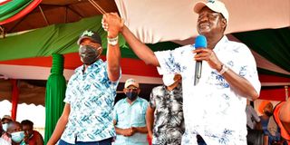 Raila Odinga and Hassan Joho.