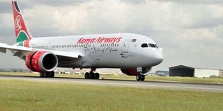 KQ airplane.