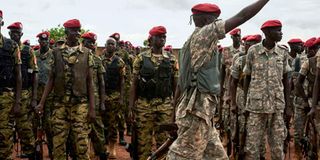 South Sudan soldiers.