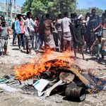 Somalia protest.