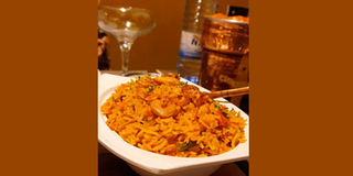 Vegetable biryani.