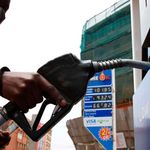 Petrol station.
