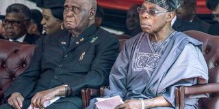 Kenneth Kaunda and Olusegun Obasanjo.