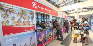 Travellers at Kisumu International Airport.