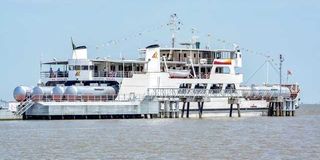 MV Uhuru, a refurbished cargo ship