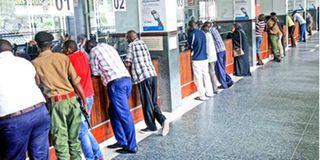 Kenyans at the Kenya Revenue Authority (KRA) Mombasa head office