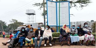 Kenyans wait to receive the Covid-19 vaccination 