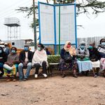 Kenyans wait to receive the Covid-19 vaccination 