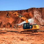 Heavy duty equipment for mining at the Base Titanium Site 