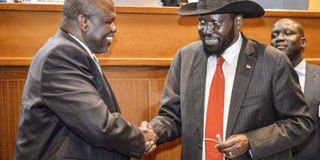 Riek Machar and Salva Kiir.