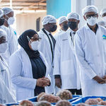Presidents Paul Kagame and Samia Suluhu.