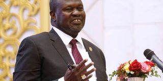 South Sudan's First Vice President Riek Machar. 