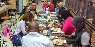 Korean lunch at the Masai Coffee in Kariobangi 
