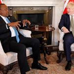 Kenya's President Uhuru Kenyatta with UK Prime Minister Boris Johnson