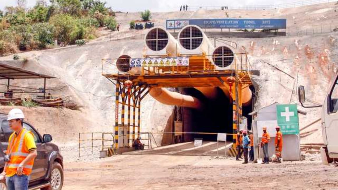 A downstream tunnel in the Karuma Dam project