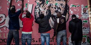 Supporters of Zambian President-elect Hakainde Hichilema.