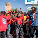 Supporters of Zambian President-elect Hakainde Hichilema.