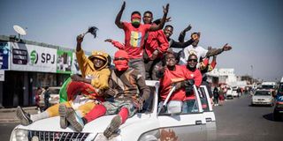 Supporters of Zambian President-elect Hakainde Hichilema.