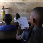 Children in class in DR Congo.