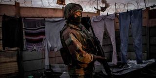 A South African National Defence Forces soldier