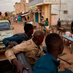 South Sudanese police on patrol. 