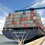 A cargo ship