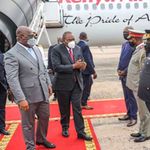 EAC Chairperson President Uhuru Kenyatta in Kinshasa.
