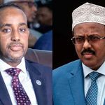 Somalia's Prime Minister Hussein Roble and President Mohamed Farmaajo.
