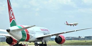 A Kenya Airways plane.