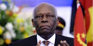 Angola's former president Jose Eduardo dos Santos.