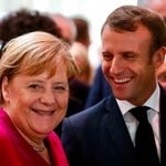 German Chancellor Angela Merkel and French President Emmanuel Macron.