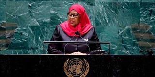 Tanzanian President Samia Suluhu Hassan.