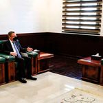 Sudan's Prime Minister Abdalla Hamdok meets with the US Special Envoy for the Horn of Africa Jeffrey Feltman.