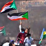 Sudanese protesters streets