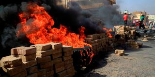 Sudanese protesters streets