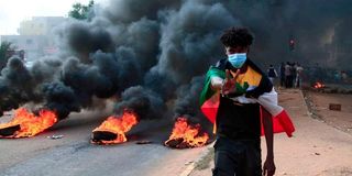 Sudanese protester 