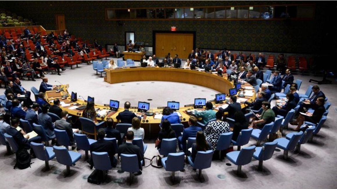 A United Nations Security Council meeting in New York City in August 2019.