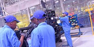 Isuzu East Africa Vehicle Assembly plant staff