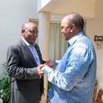 South Africa's Cyril Ramaphosa and Kenya's Uhuru Kenyatta.