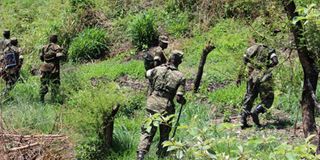 Ugandan soldiers.