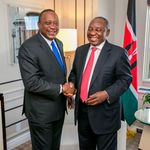 Kenya's President Uhuru Kenyatta and South Africa's President Cyril Ramaphosa.