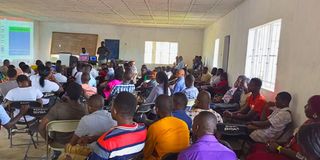Census enumerators on training in Waterloo, Western Area Rural