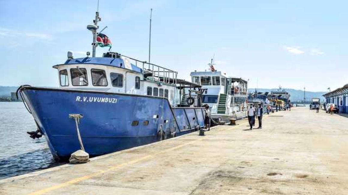 Ships docked at the newly inaugurated Kisumu port in Kenya.