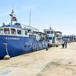 Ships docked at the newly inaugurated Kisumu port in Kenya.
